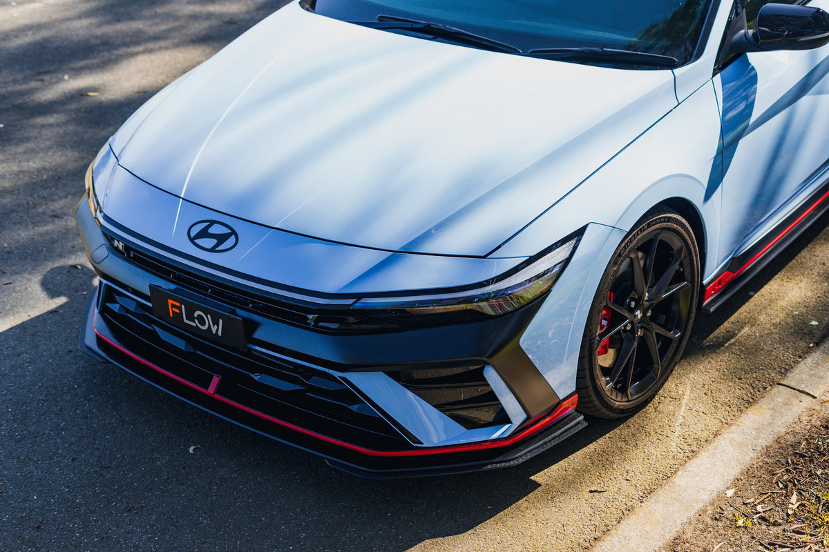 Flow Designs - CN7 V2 Elantra N Sedan Facelift V2 - 2024 Front Lip Splitter Extensions (Pair)