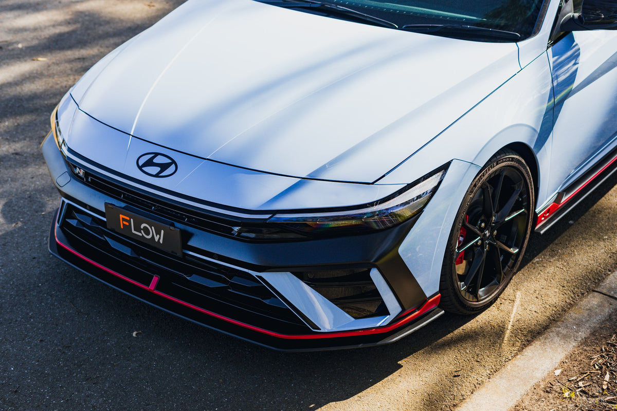 Flow Designs - CN7 V2 Elantra N Sedan Facelift V2 - 2024 Front Lip Splitter &amp; Mounting Brackets (Pair)