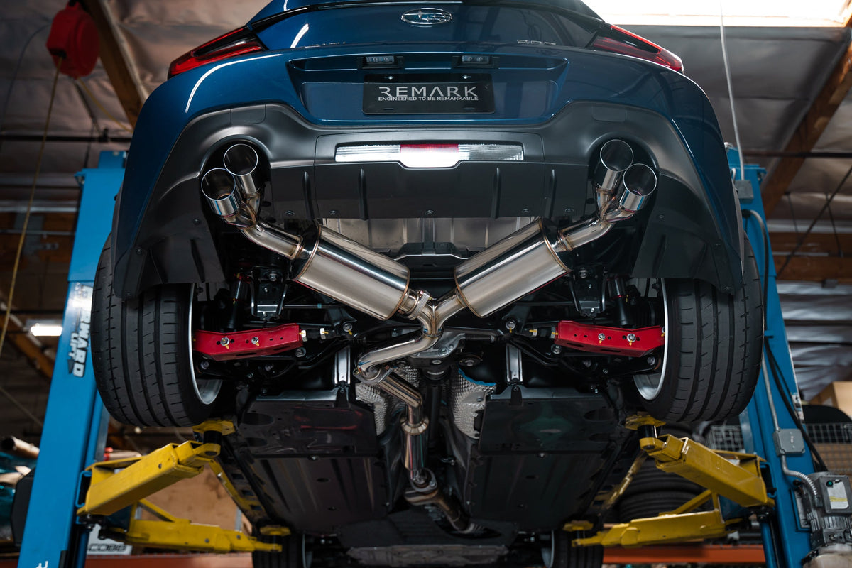 REMARK Sports Touring CatBack Exhaust, Toyota GR86 / Subaru BRZ 2022+, Stainless Steel Tip - RK-C4063T-04