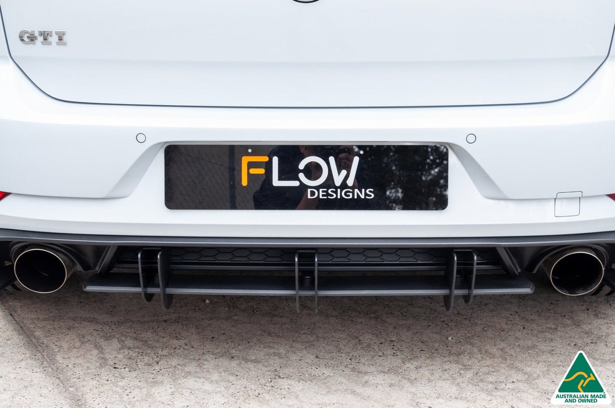 VW MK7.5 Golf GTI Rear Valance &amp; Flow-Lock Diffuser Fins | Flow Designs Australia