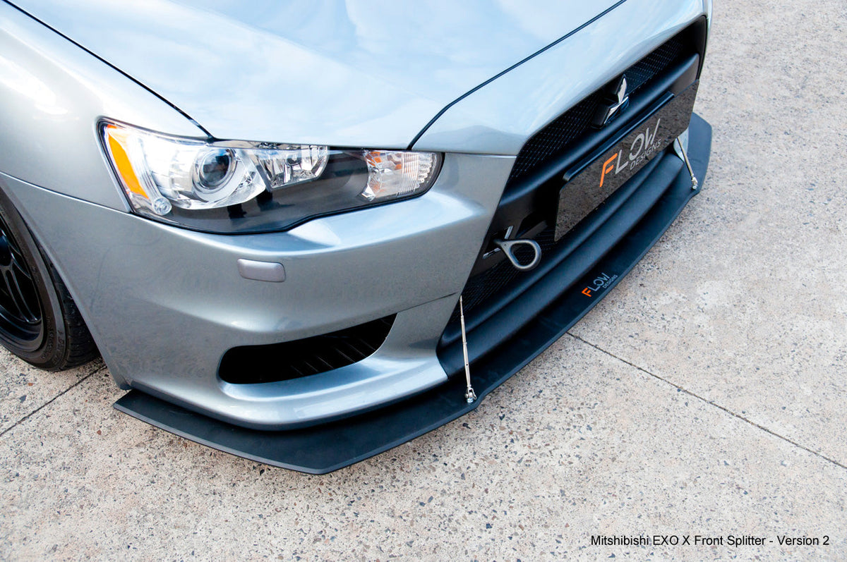 Flow Designs - Lancer Evolution X Full Lip Splitter Set