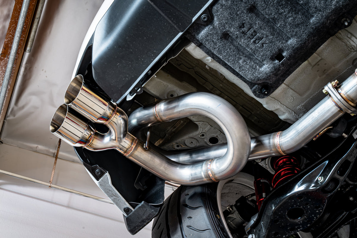 Remark 2022+ Honda Civic Hatchback Sport Touring FL1 (Link Loop) Catback Exhaust Burnt Stainless Tip - RK-C4063H-07T