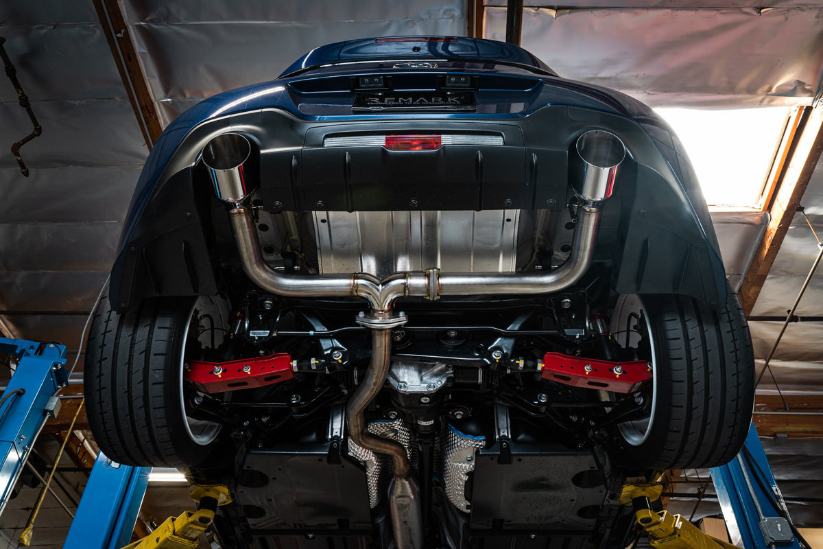 Remark 2022+ Subaru BRZ/Toyota GR86 Axle Back Exhaust w/Titanium Double Wall Tip - RO-TTZ8-D