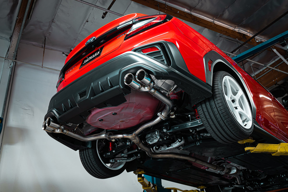 Remark 2022+ Subaru WRX (VB) 3.5in Axleback Exhaust w/ Burnt Stainless Double Wall Tip - RO-TTVB-D