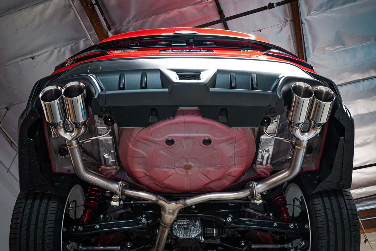 Remark 2022+ Subaru WRX (VB) 4in Axleback Exhaust w/ Burnt Stainless Double Wall Tip - RO-TTVB-D4