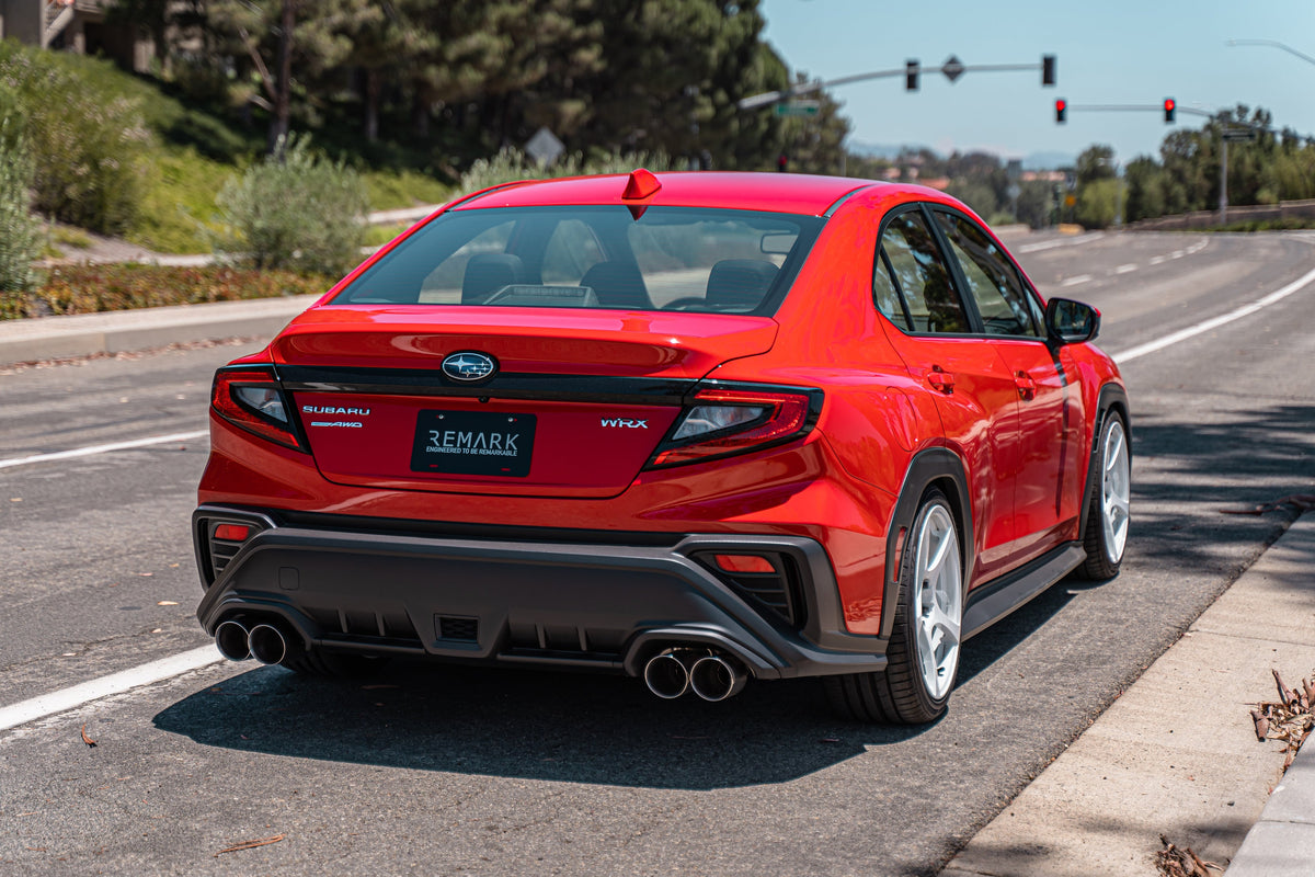 Remark 2022+ Subaru WRX (VB) 4in Axleback Exhaust w/ Burnt Stainless Double Wall Tip - RO-TTVB-D4