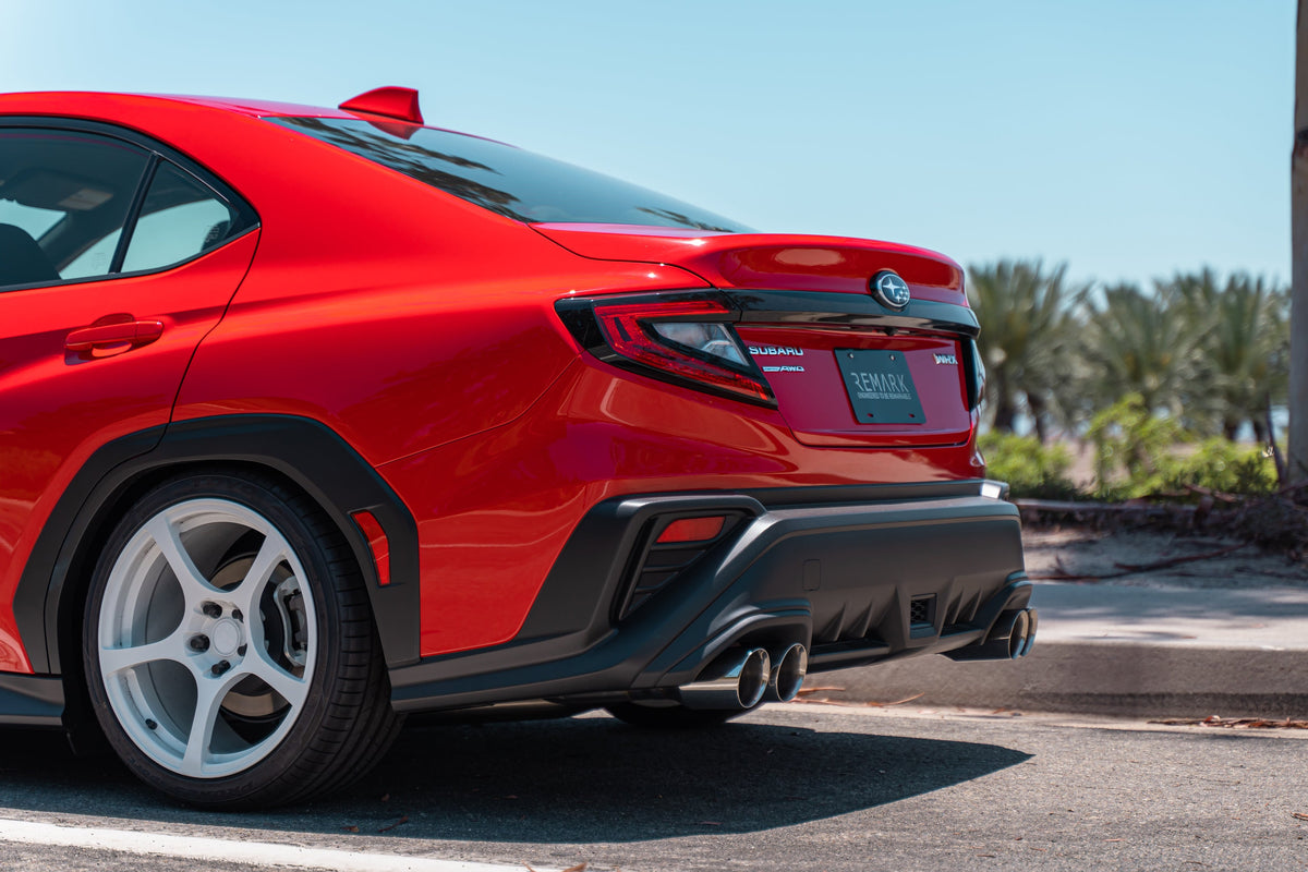 Remark 2022+ Subaru WRX (VB) 4in Axleback Exhaust w/ Burnt Stainless Double Wall Tip - RO-TTVB-D4