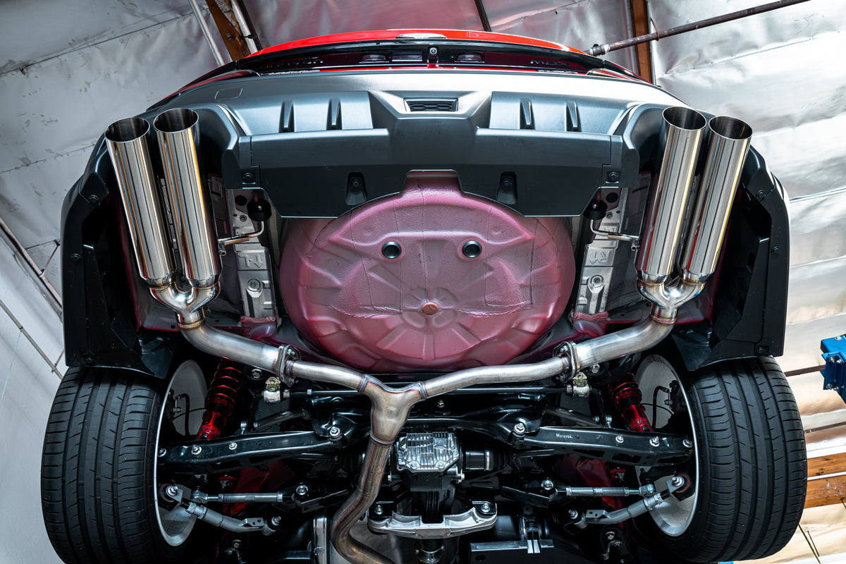 Remark 2022+ Subaru WRX BOSO Edition Axle Back Exhaust w/ Burnt Stainless Tip - RO-TTVB-SL