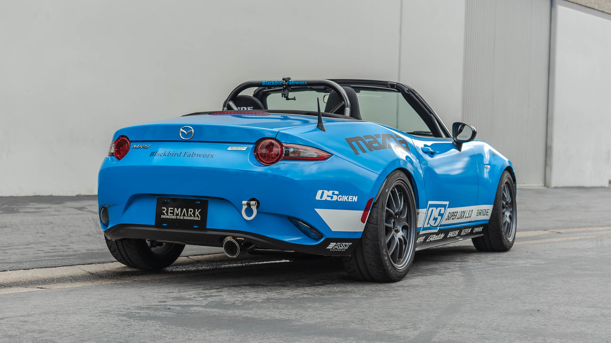 Remark 2015+ Mazda MX-5 ND (A/T) Cat-Back Exhaust w/Stainless Steel Tip Cover - RK-C1063Z-01A