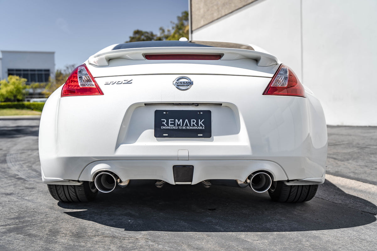 Remark 09-19 Nissan 370z Axle Back Exhaust w/Stainless Double Wall Tip - RO-TS34-D