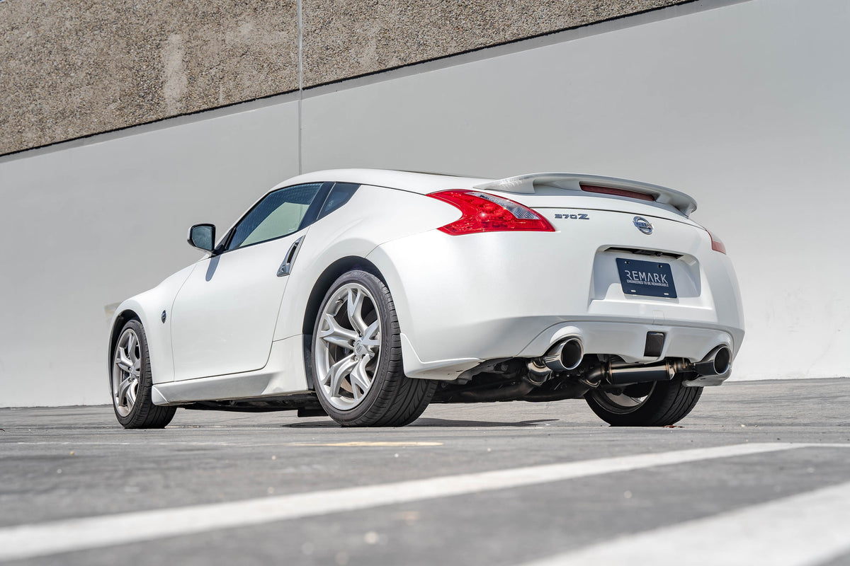 Remark 09-19 Nissan 370z Axle Back Exhaust w/Stainless Double Wall Tip - RO-TS34-D