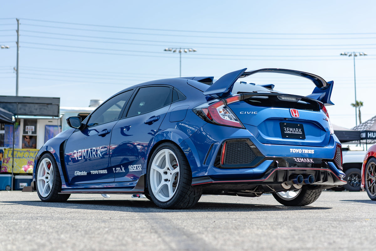 Remark 2017+ Honda Civic Type-R FK8 Full Titanium Resonated Cat-Back Exhaust - RK-C2076H-01TC