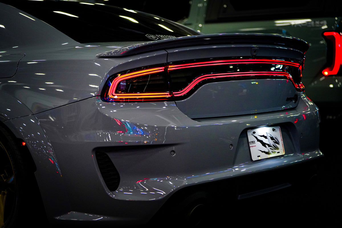 AlphaRex 15-23 Dodge Charger NOVA-Series Prismatic LED Tail Lights Black - 642010