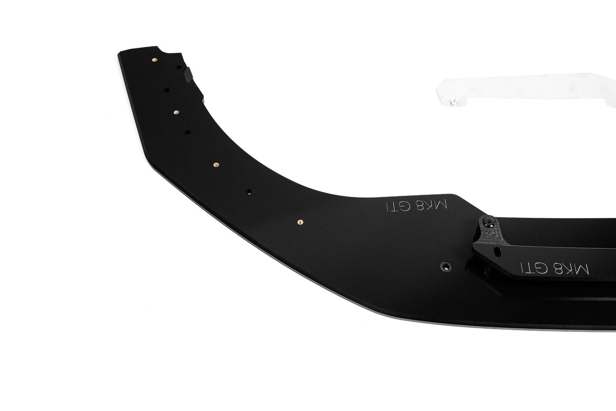 Flow Designs - MK8 Golf GTI Front Lip Splitter &amp; Bumper Reinforcement Plate