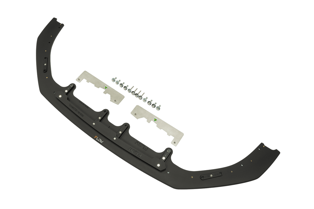 Flow Designs - RS3 8V Sedan Facelift Front Lip Splitter &amp; Stainless Steel Mounting Brace