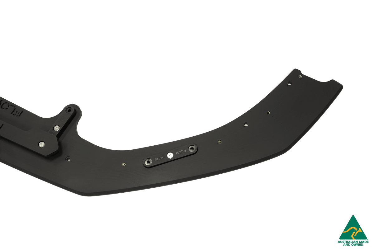 Flow Designs - RS3 8V Sedan Facelift Front Lip Splitter &amp; Stainless Steel Mounting Brace