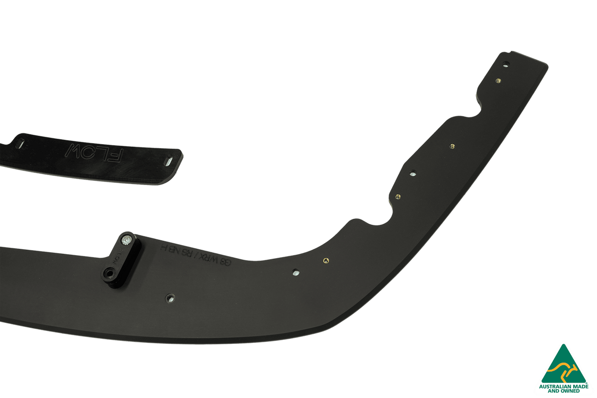 Flow Designs - Impreza WRX/RS G3 Hatch PFL Front Lip Splitter &amp; Mounting Brace