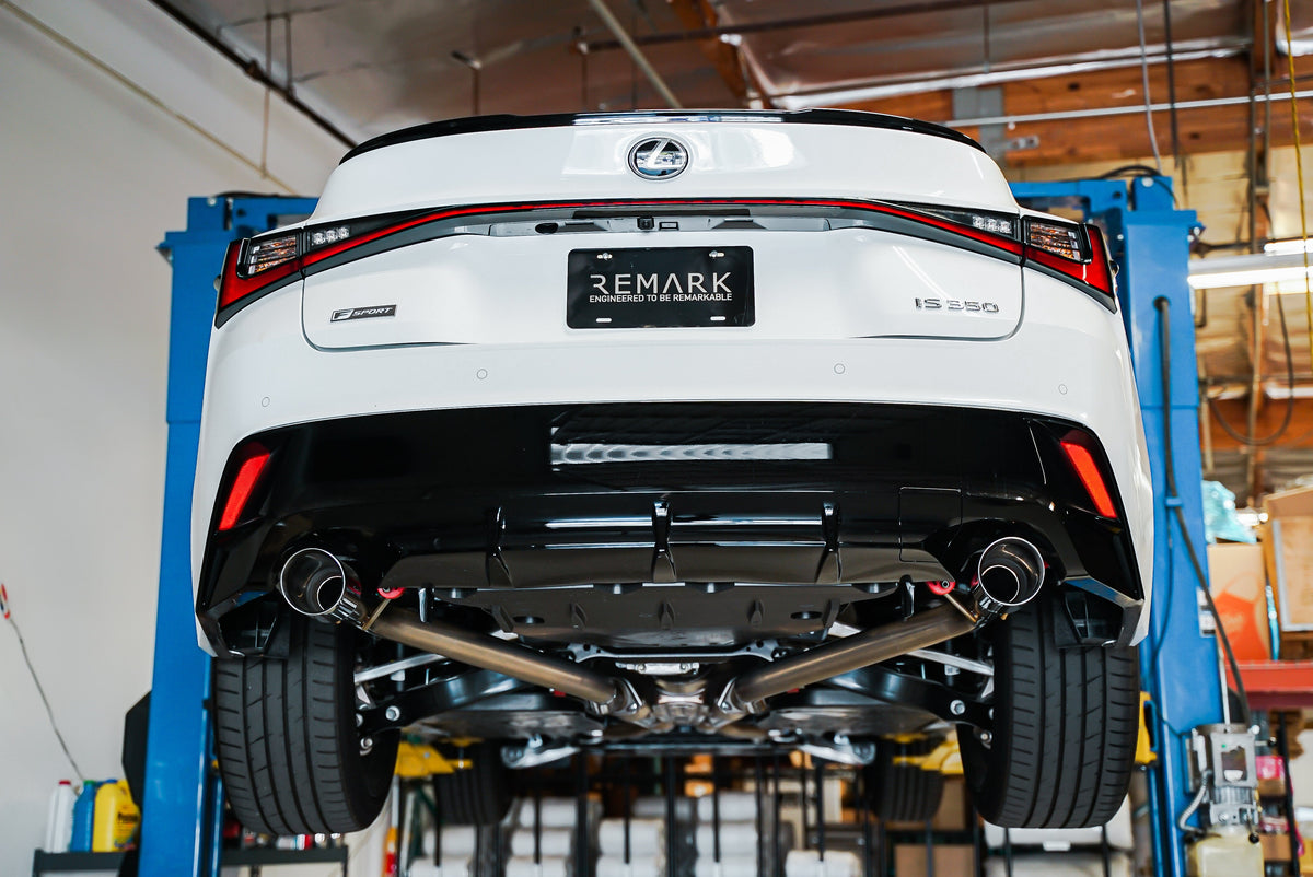 Remark 2021+ Lexus IS350 Axle Back Exhaust w/Stainless Steel Single Wall Tip - RO-TSE4-S