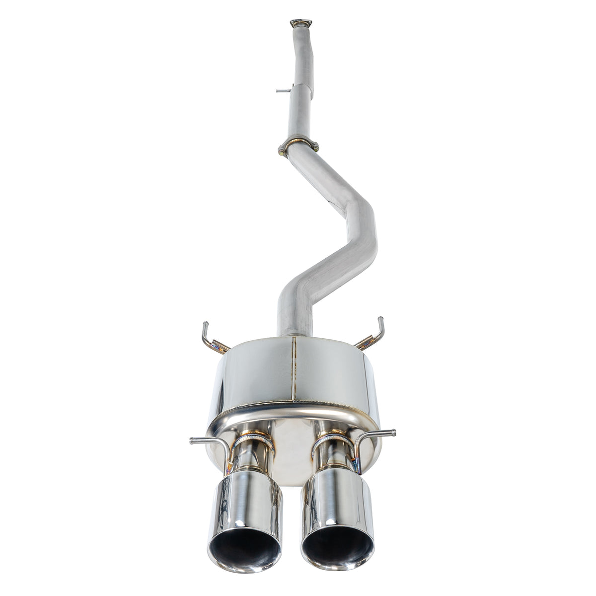 Remark 2017 Civic Si 4 Door Sedan Cat Back Exhaust w/Stainless Double Wall Tip (Not Resonated) - RK-C1076H-02
