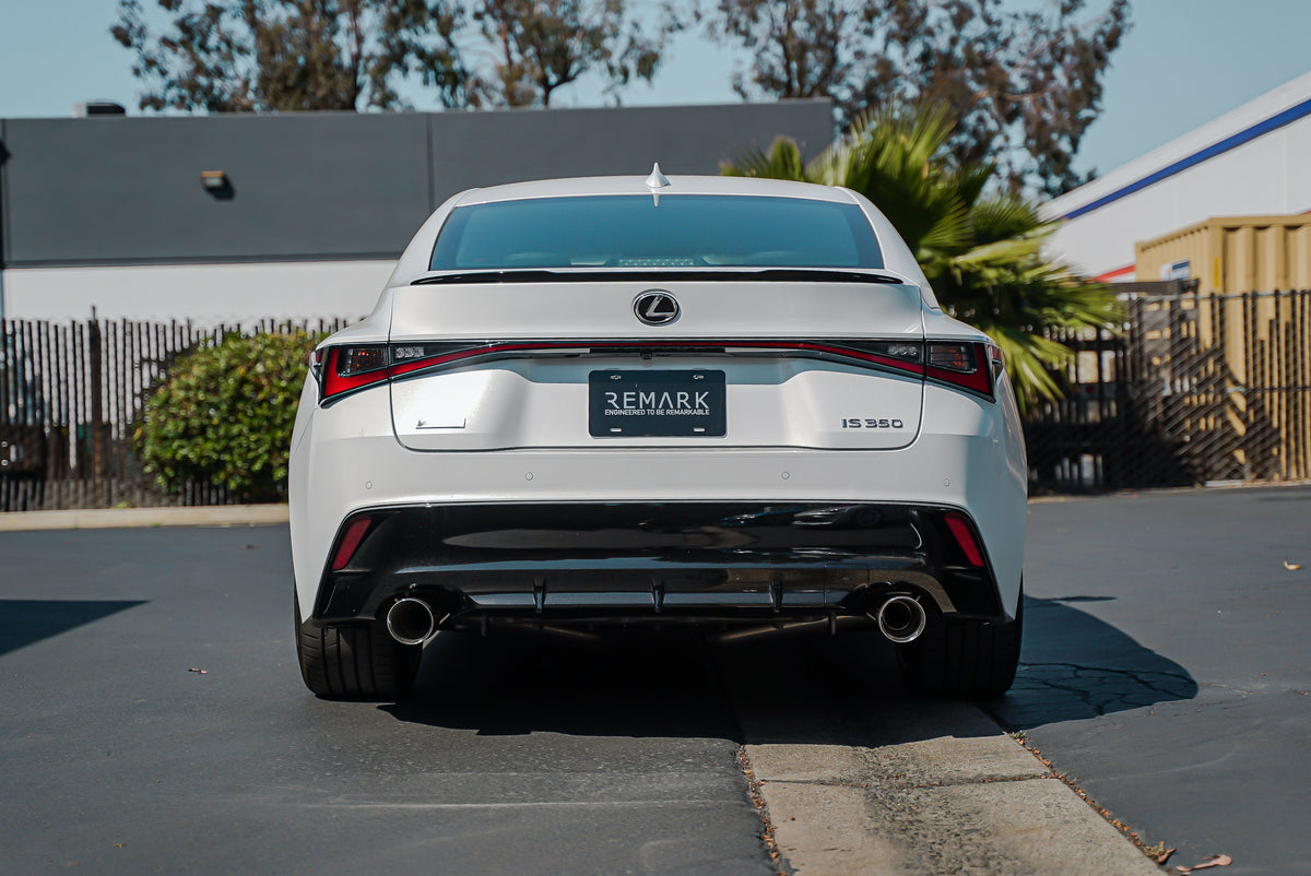 Remark 2021+ Lexus IS350 Axle Back Exhaust w/Burnt Double Wall Tip - RO-TTE4-D