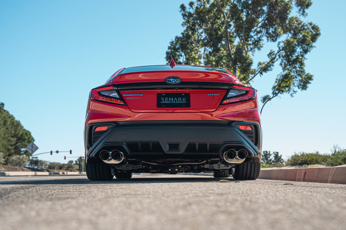 Remark 2022+ Subaru WRX VB Axle Back Exhaust w/Burnt Stainless Steel Single Wall Tip - RO-TTVB-SM