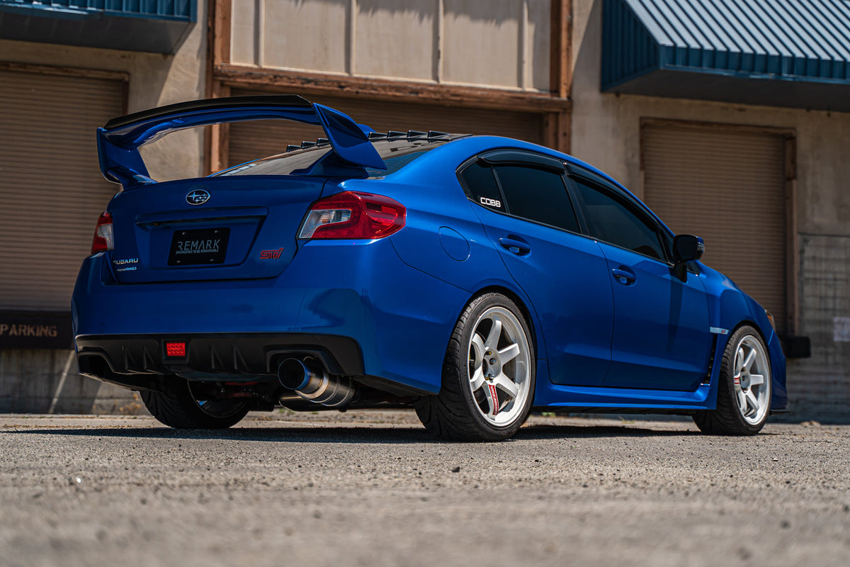 Remark 2015+ Subaru WRX/STI (VA) R1-Spec Single-Exit Cat-Back Exhaust w/ Stainless Steel Muffler - RK-C1076S-01