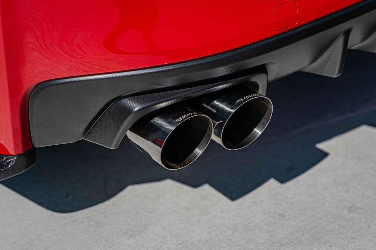 Remark 2015+ Subaru WRX/STi 4in Quad Cat-Back Exhaust Titanium Stainless Non-Resonated - RK-C4076S-01T