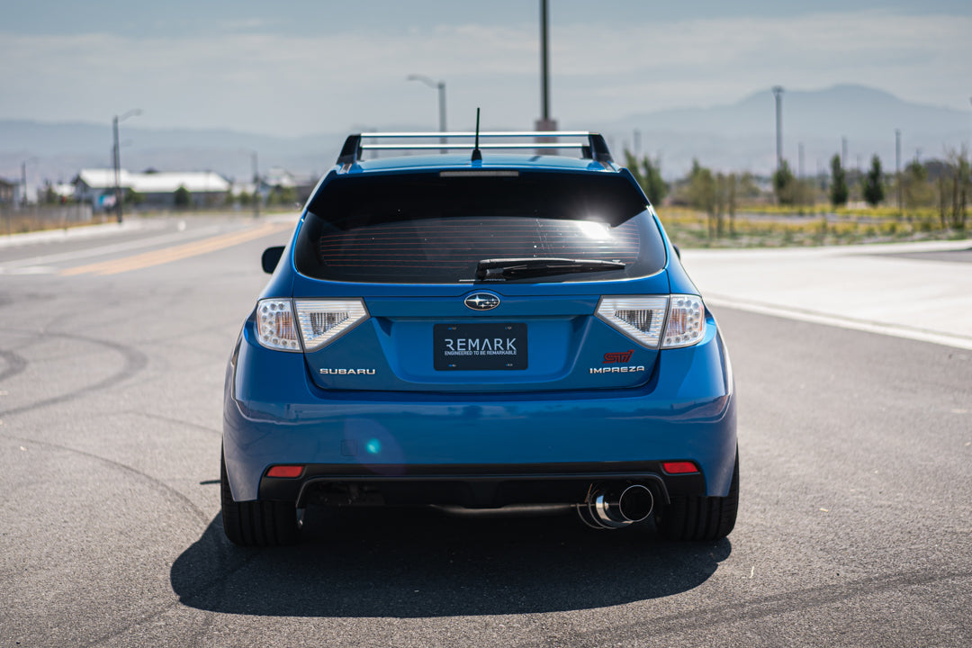 Remark 08-14 Subaru WRX / STI Hatch Cat-Back Exhaust R1 Spec Single Exit Stainless Steel - RK-C1076S-02