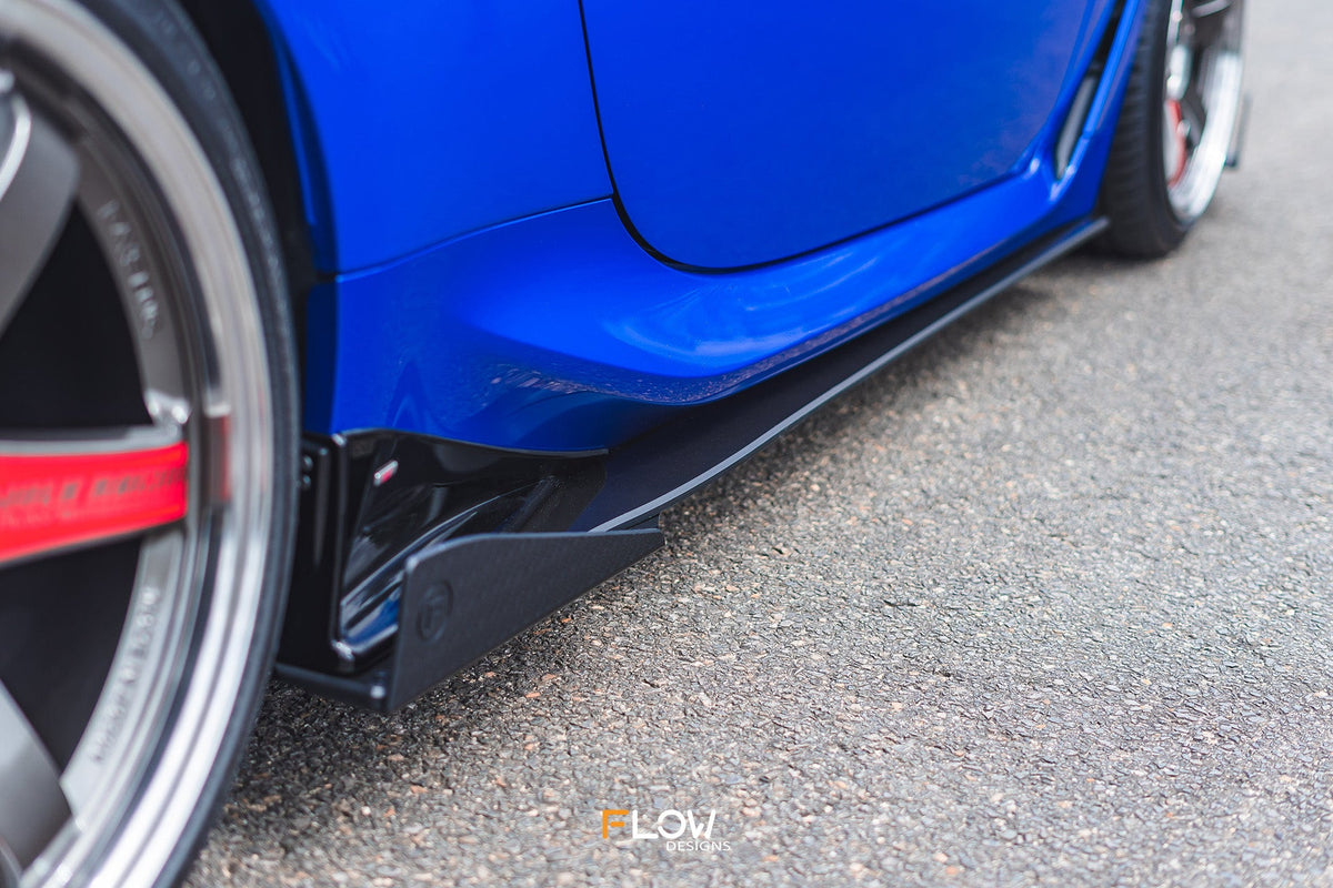 Flow Designs - ZD8 BRZ STI Side Skirt Splitters (GLOSS: Pair)