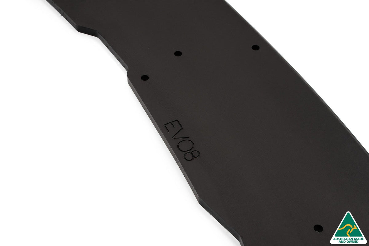 Flow Designs - Lancer Evolution VIII Front Lip Splitter With Support Rods