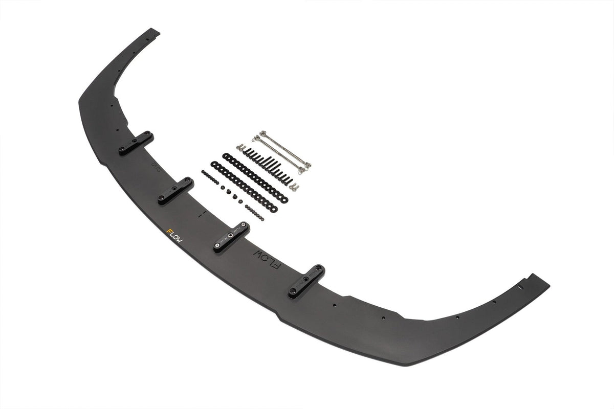 Flow Designs - Lancer Ralliart CJ Front Splitter V2.5 With Support Rods