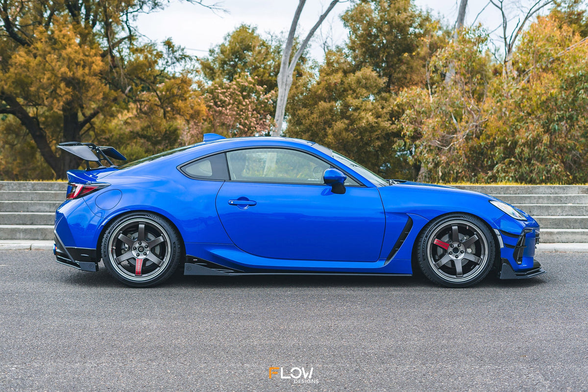Flow Designs - ZD8 BRZ STI Side Skirt Splitters (TEXTURED: Pair)