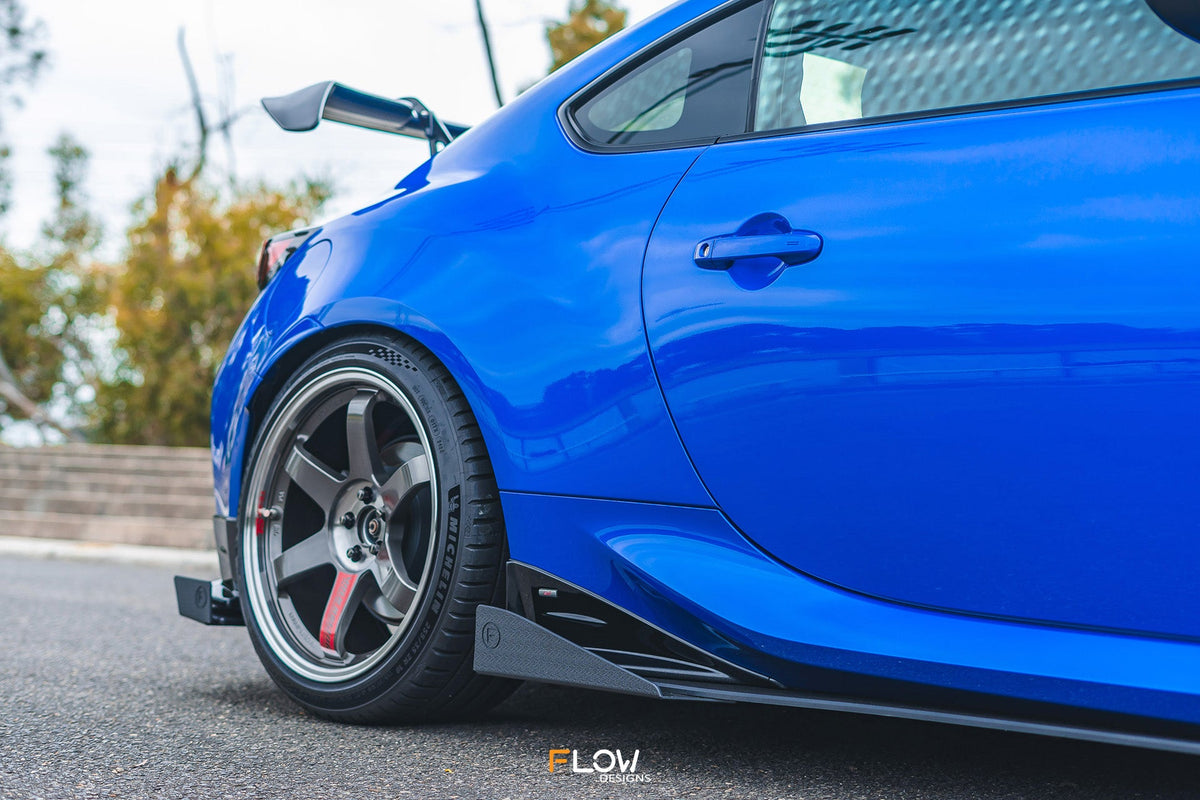 Flow Designs - ZD8 BRZ STI Side Skirt Splitters (TEXTURED: Pair)