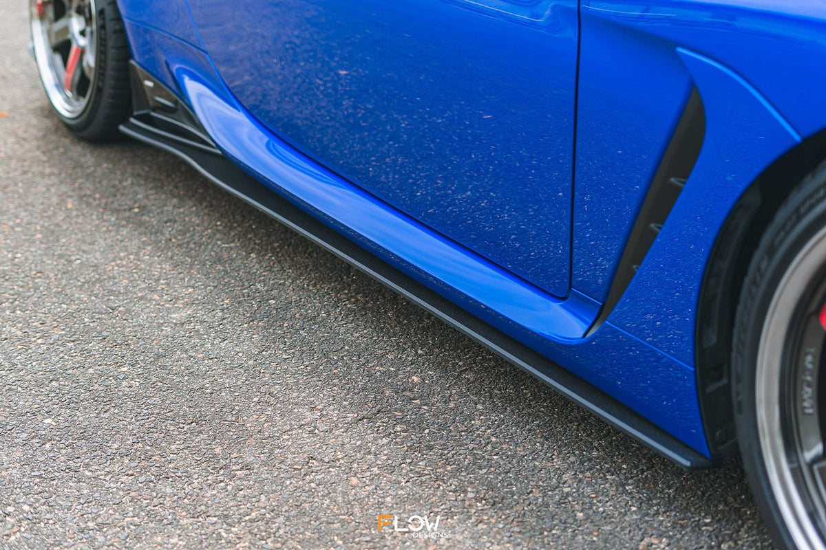 Flow Designs - ZD8 BRZ STI Side Skirt Splitters (TEXTURED: Pair)