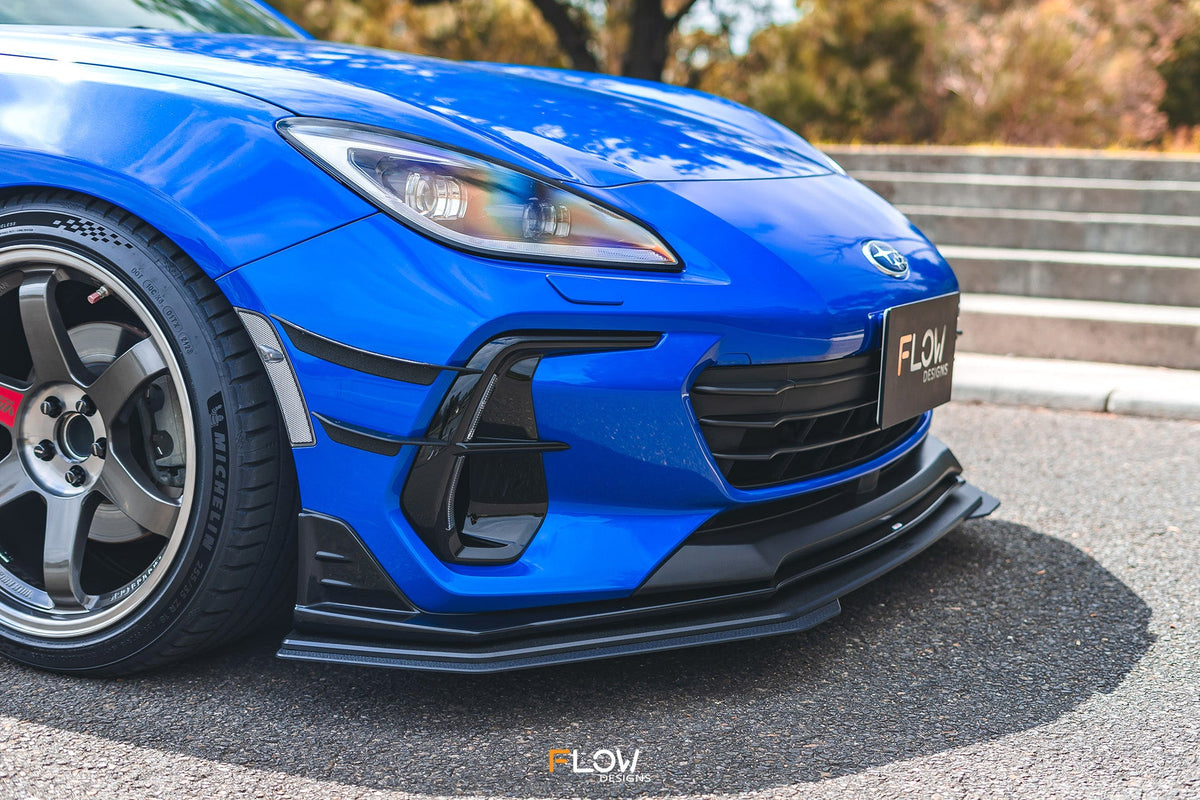 Flow Designs - ZD8 BRZ STI Front Lip Splitter Extensions (Pair)