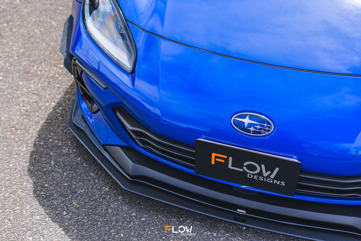 Flow Designs - ZD8 BRZ STI Front Lip Splitter (TEXTURED)