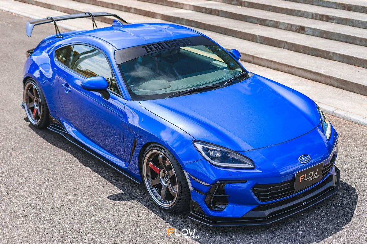 Flow Designs - ZD8 BRZ STI Side Skirt Splitters (TEXTURED: Pair)