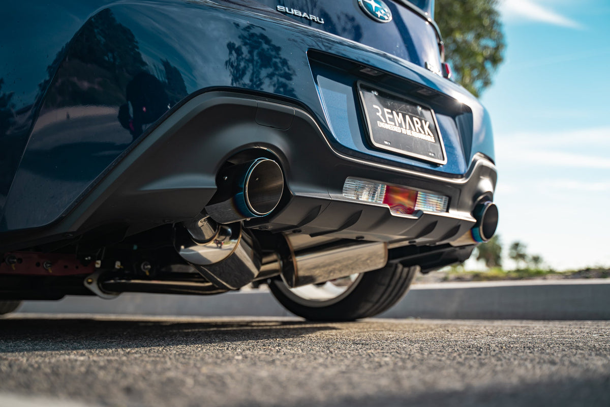 REMARK Elite Spec CatBack Exhaust, Toyota GR86 / Subaru BRZ 2022+, Burnt Stainless Tip Cover - RK-C2063T-04T