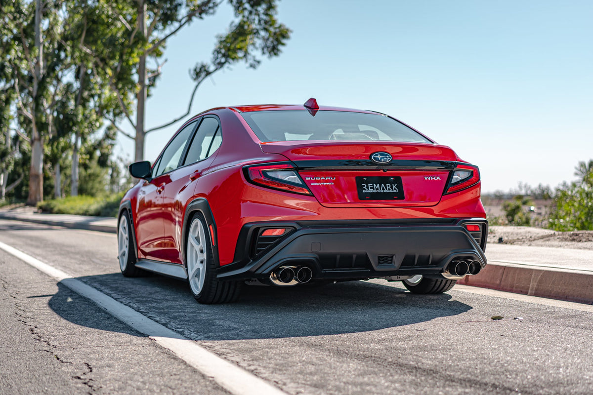 Remark 2022+ Subaru WRX VB Axle Back Exhaust w/Burnt Stainless Steel Single Wall Tip - RO-TTVB-SM