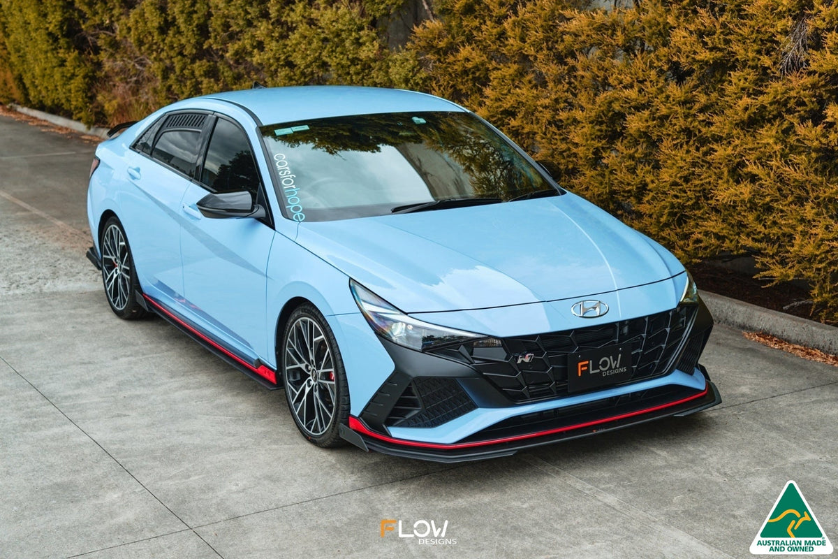 Flow Designs - CN7 Elantra N Sedan 21-23 Front Lip Splitter Extensions (Pair)