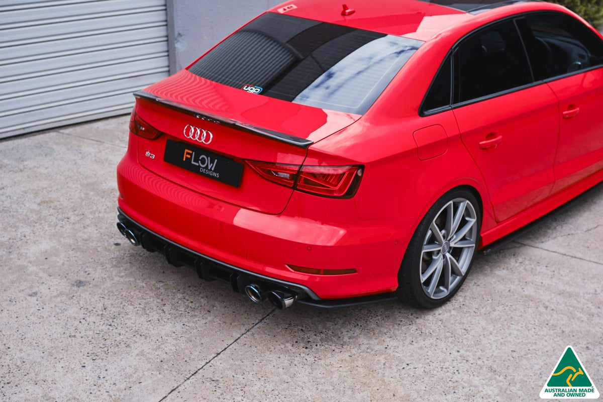 Flow Designs - S3 8V Sedan Pre-Facelift Flow-Lock Rear Diffuser