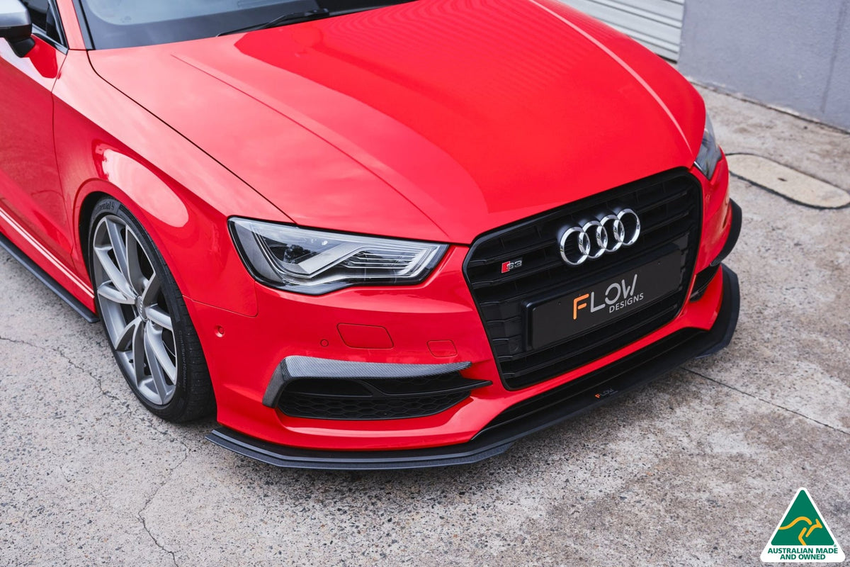 Flow Designs - S3 8V Sedan Pre-Facelift Front Lip Splitter Extensions (Pair)