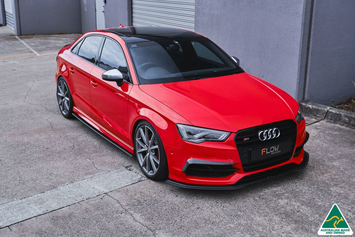 Flow Designs - S3 8V Sedan Pre-Facelift Front Lip Splitter Extensions (Pair)