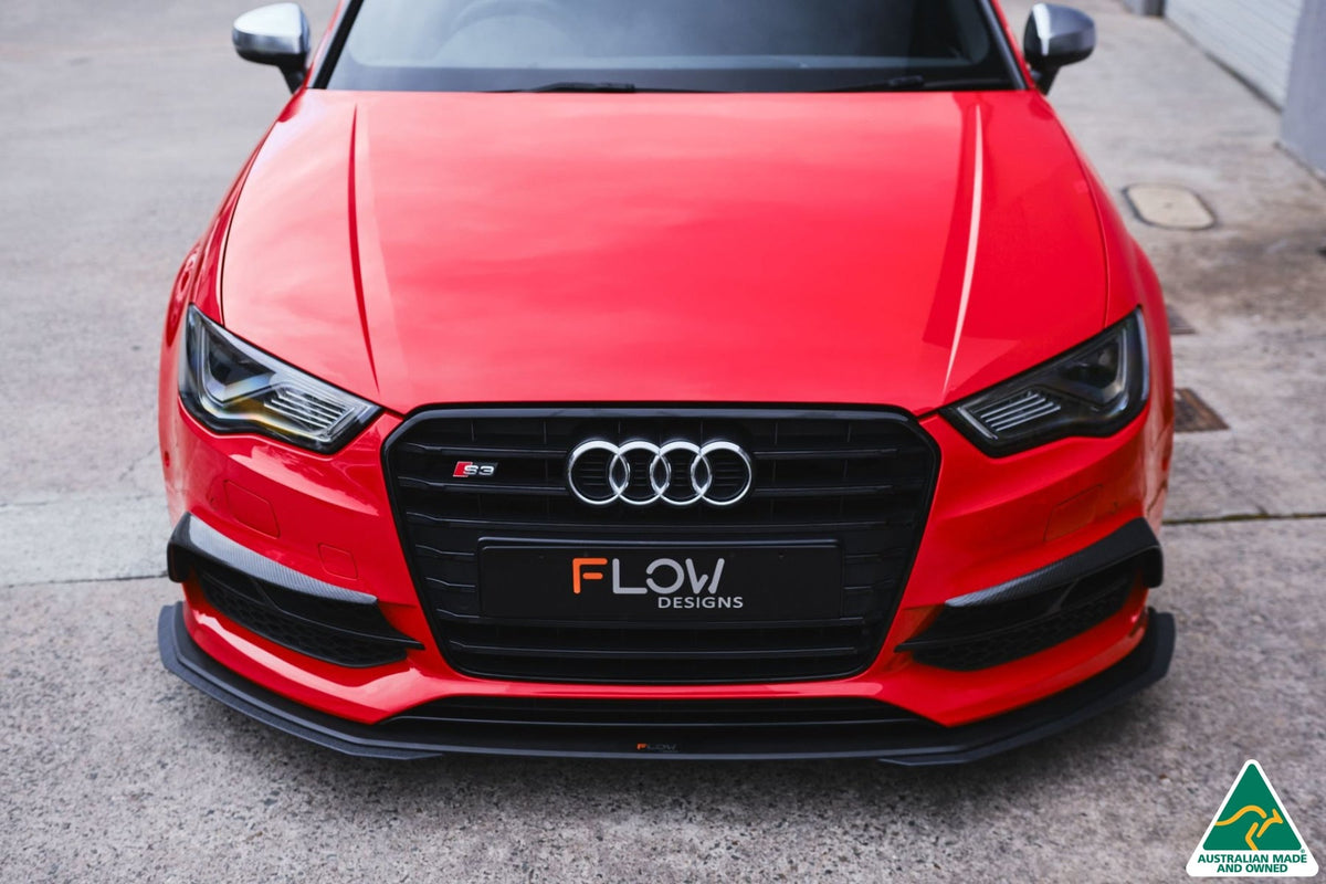 Flow Designs - S3 8V Sedan Pre-Facelift Front Lip Splitter Extensions (Pair)