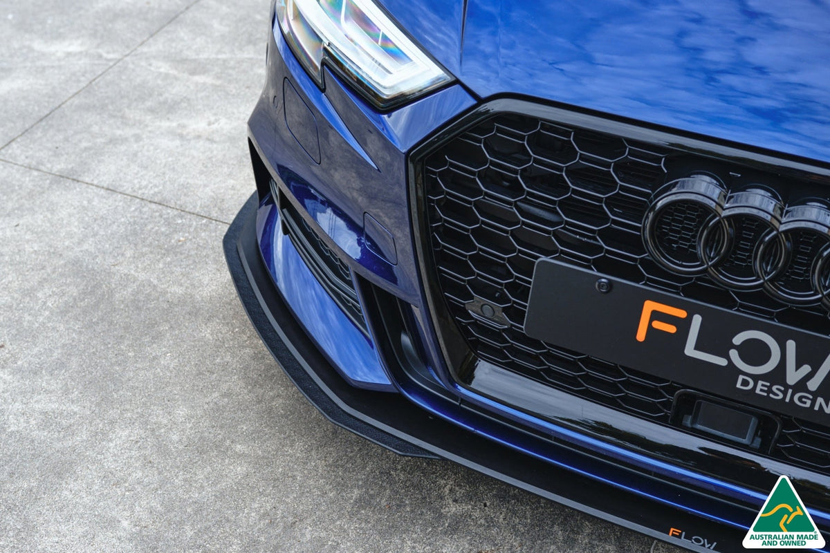 Flow Designs - S3 8V Sedan Facelift Front Lip Splitter Extensions (Pair)