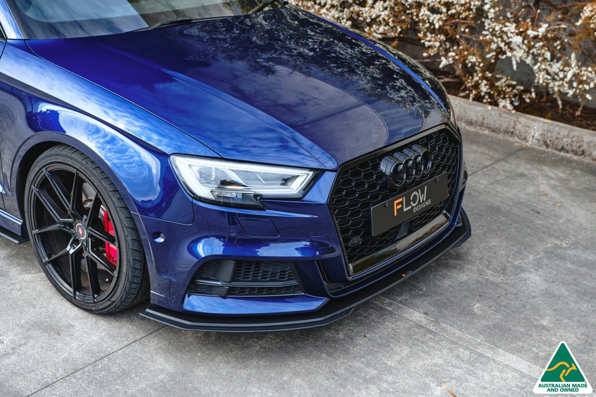 Flow Designs - S3 8V Sedan Facelift Front Lip Splitter Extensions (Pair)