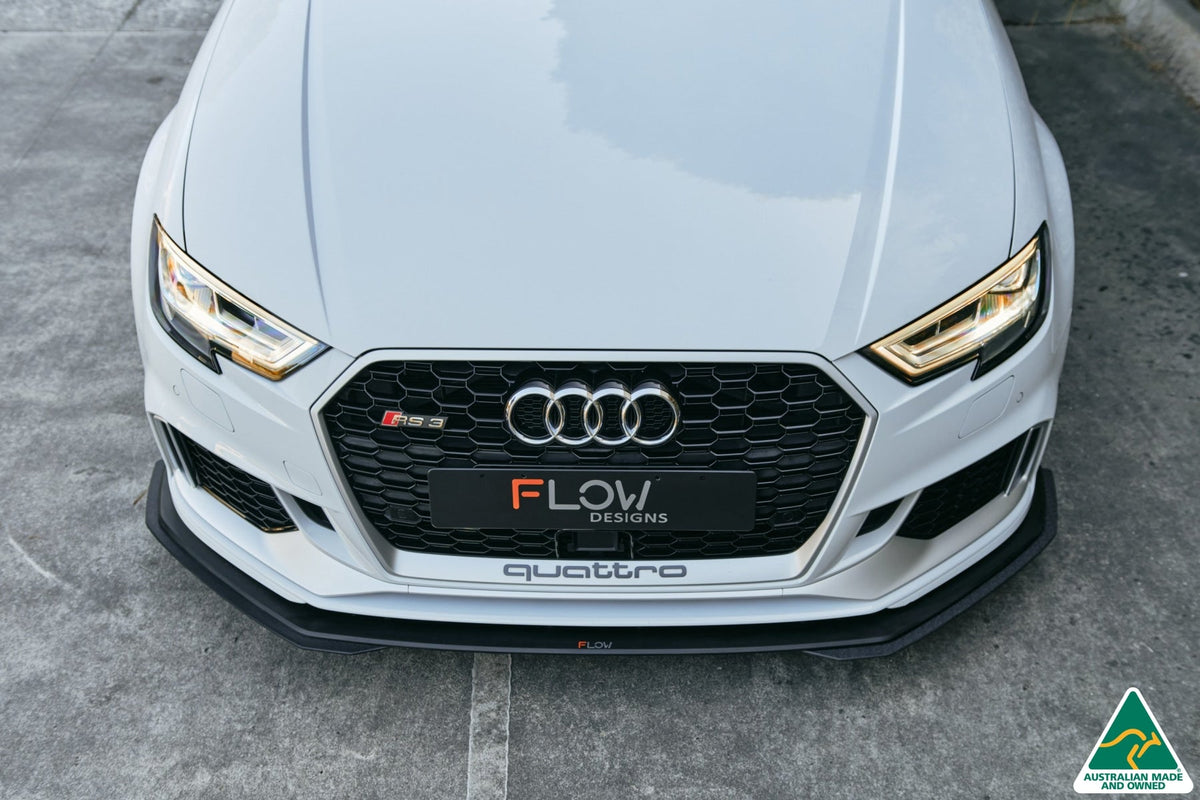 Flow Designs - RS3 8V Sedan Facelift Front Lip Splitter Extensions (Pair)