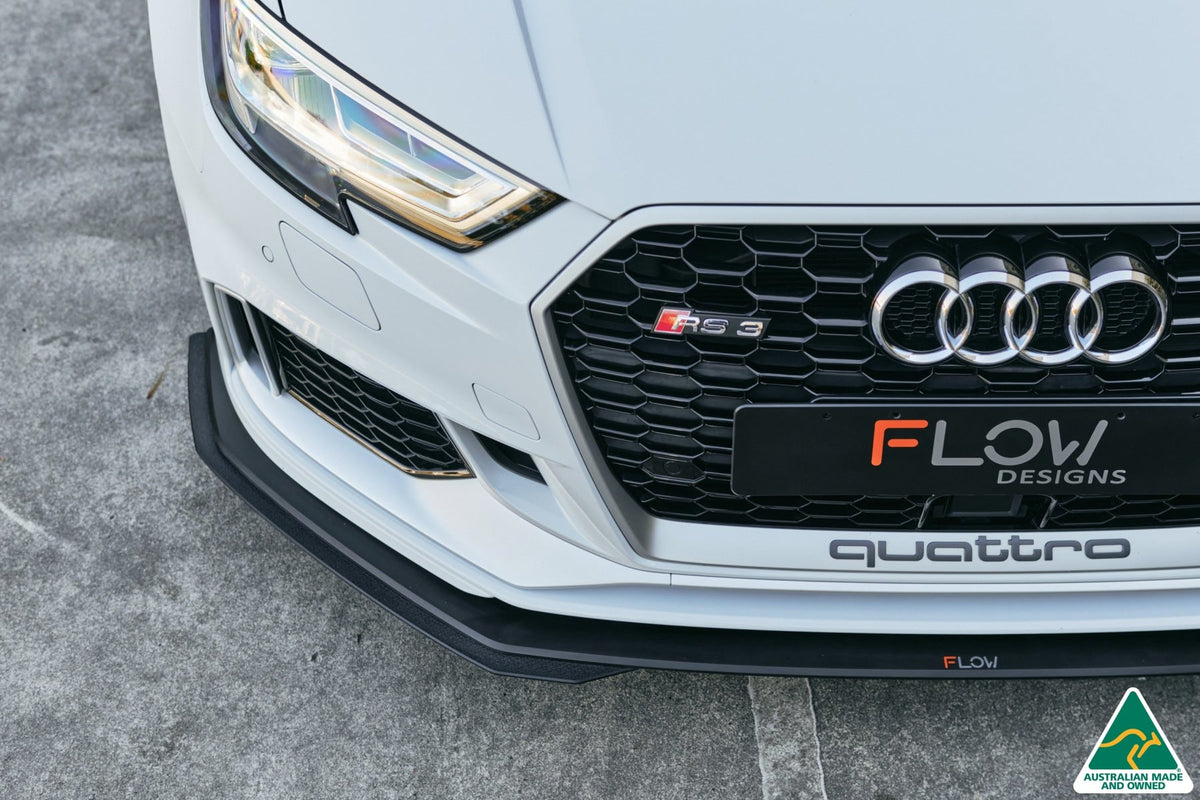 Flow Designs - RS3 8V Sedan Facelift Front Lip Splitter Extensions (Pair)