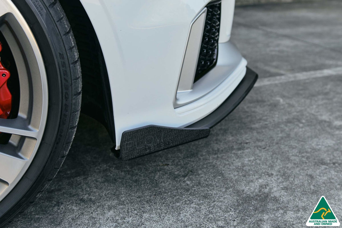 Flow Designs - RS3 8V Sedan Facelift Front Lip Splitter &amp; Stainless Steel Mounting Brace