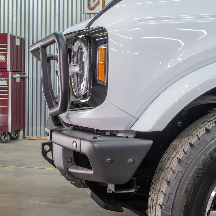 Turn Offroad 2021+ Bronco OEM Modular Bumper Grill Guard - EA2-M1 for 2021-2026 Ford Bronco - installed view